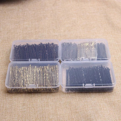 150Pcs Box Metal Hair Clips With Curly Wavy Grips