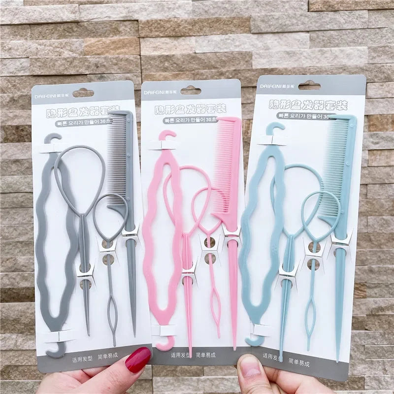 Magic Hair Styling Tools Set DIY Hair Braiding Braider Accessories Hairpin Twist Bun Barrettes Hair Clips for Women Hairdressing