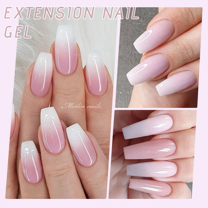 UR SUGAR 15ml Extension Nail Gel Set Full Manicure Kit Crystal Acrylic Quick Extension Nails Building Fingertips Tools Set