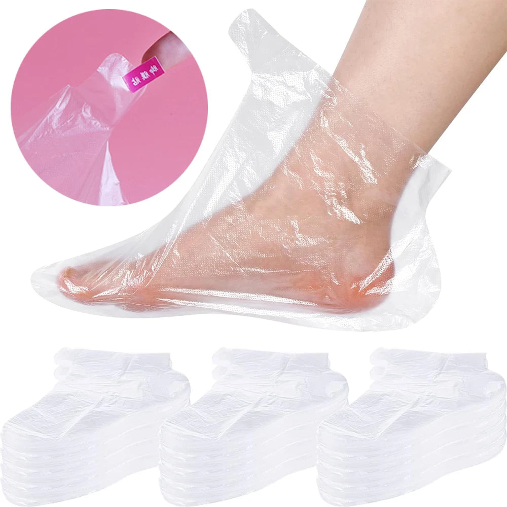 100Pcs Transprent Disposable Foot Bags Detox SPA Covers