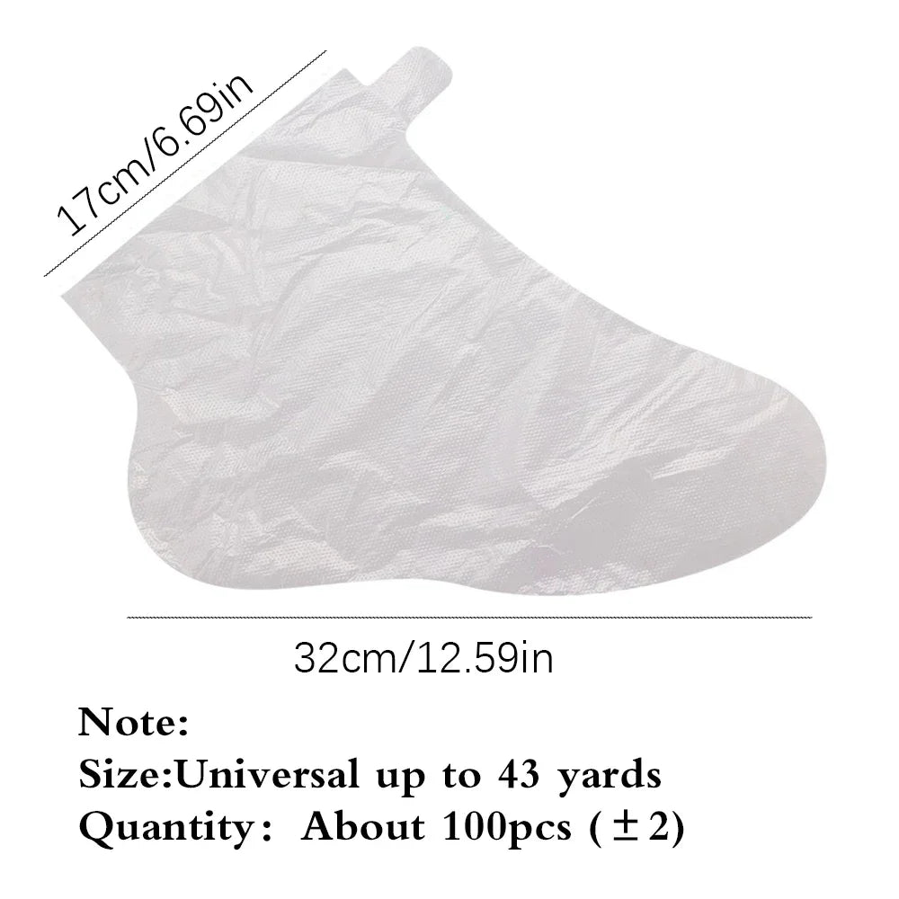 100Pcs Transprent Disposable Foot Bags Detox SPA Covers